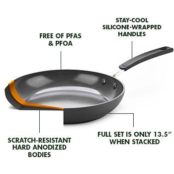 GreenPan Levels 11-Piece Stackable Ceramic Nonstick Cookware Set