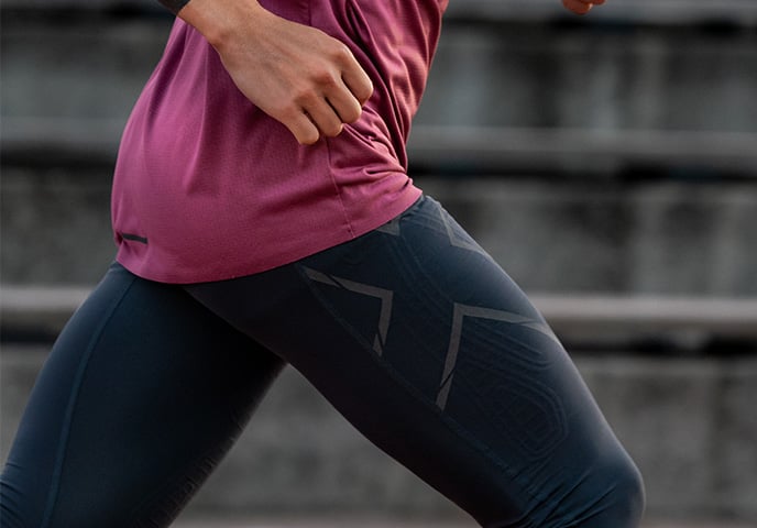 2XU Women's Run Mid-Rise Dash Compression Tights