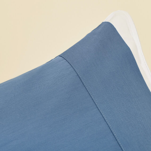 A detailed view of the materials and stitching on the Slumber Cloud Essential Pillowcases