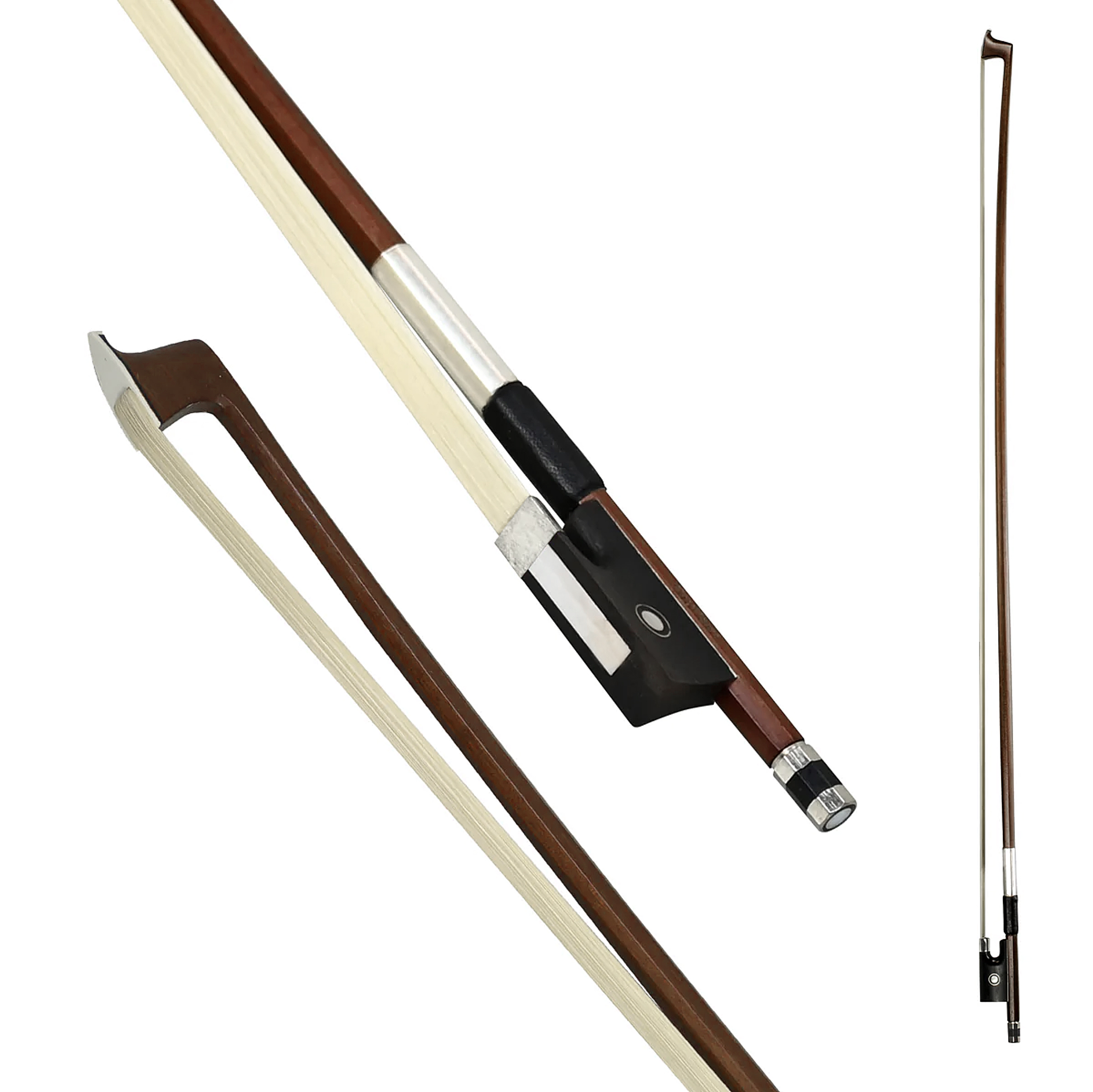 Giuliani Brazilwood Violin Bow in action