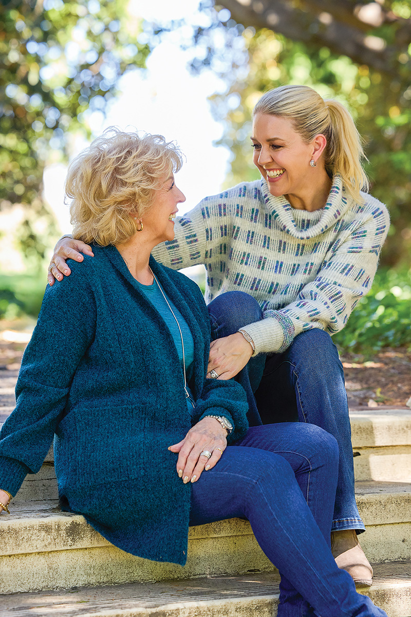 Patti & Lauren Newton wearing Fella Hamilton