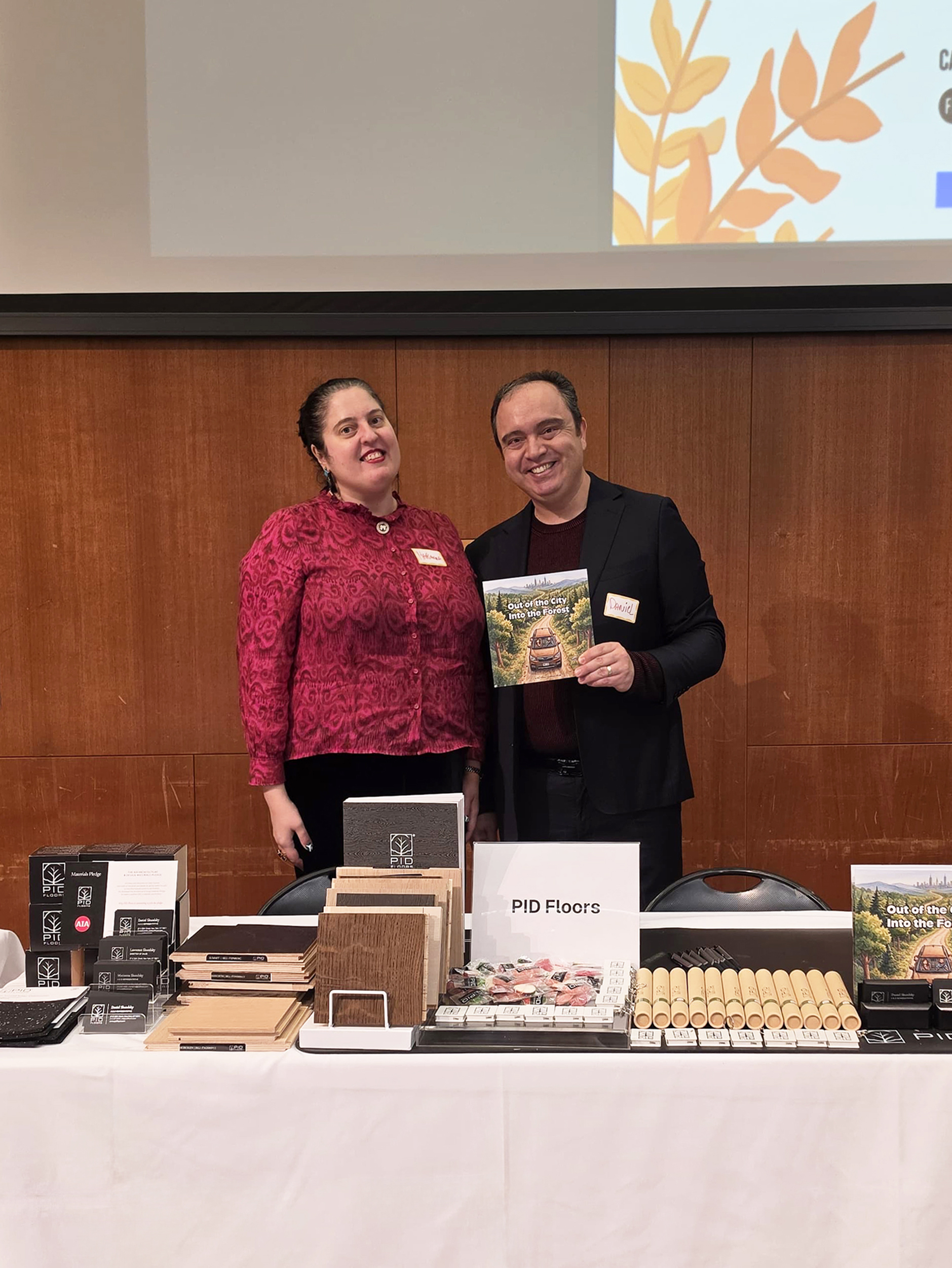 PID Floors representatives meeting design students at the Fashion Institute of Technology career fair in NYC