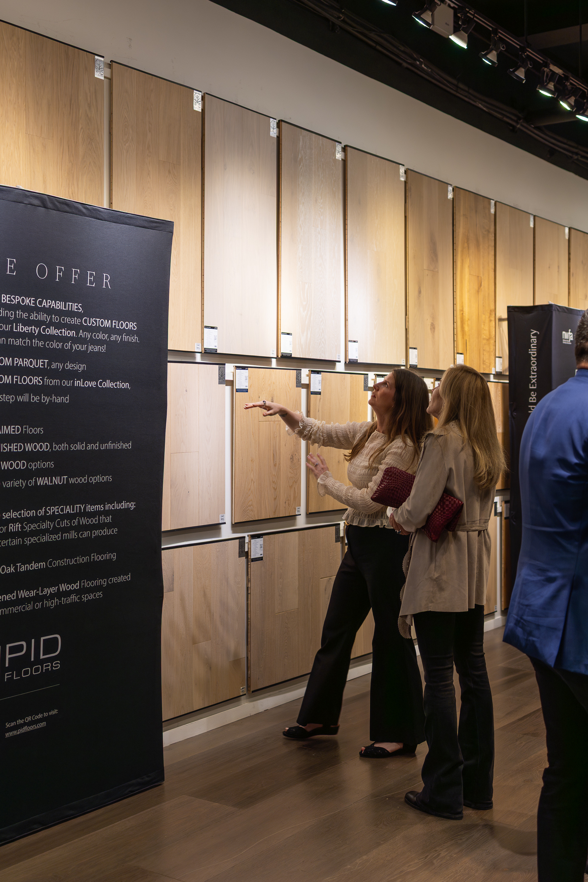 PID Floors showroom event featuring luxury hardwood flooring in New York City