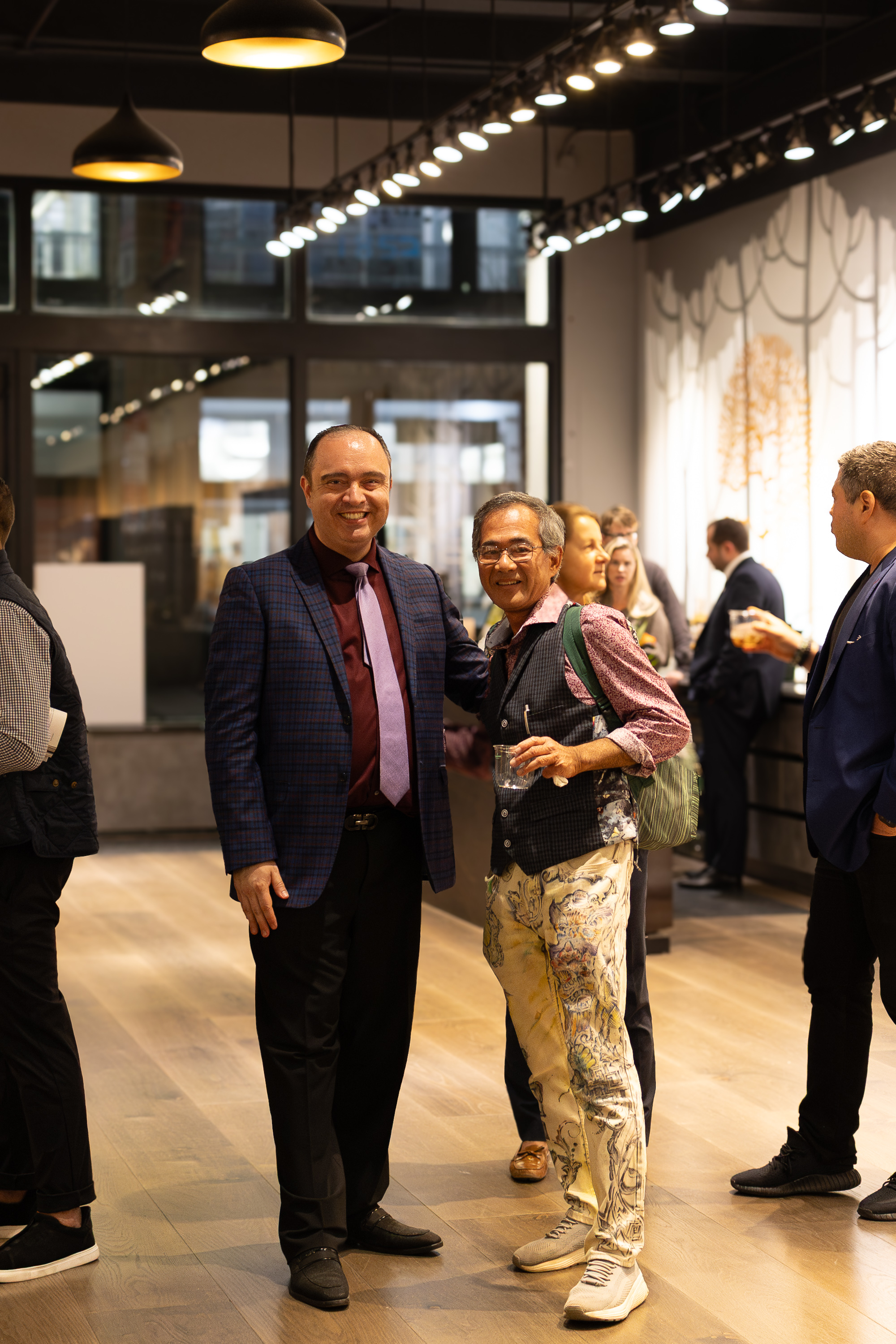 Luxury flooring showroom experience at PID Floors during New York's Fall Design District Crawl