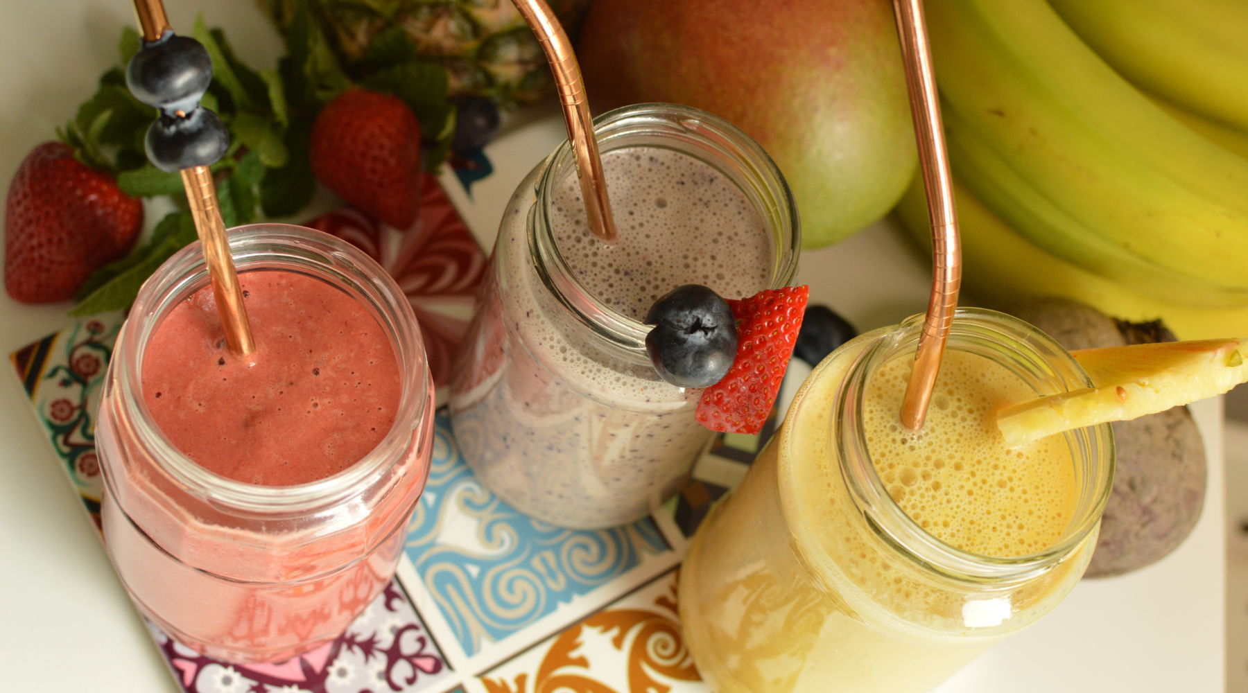 3 DELICIOUS SMOOTHIES USING 3 DIFFERENT NUT BUTTERS