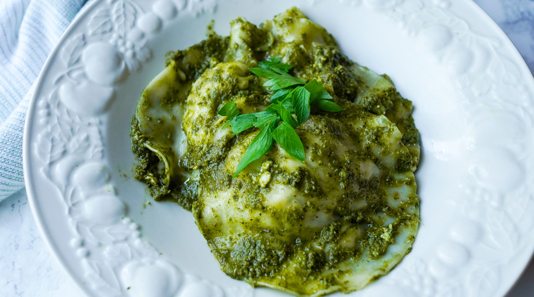 TOFU PESTO RAVIOLI