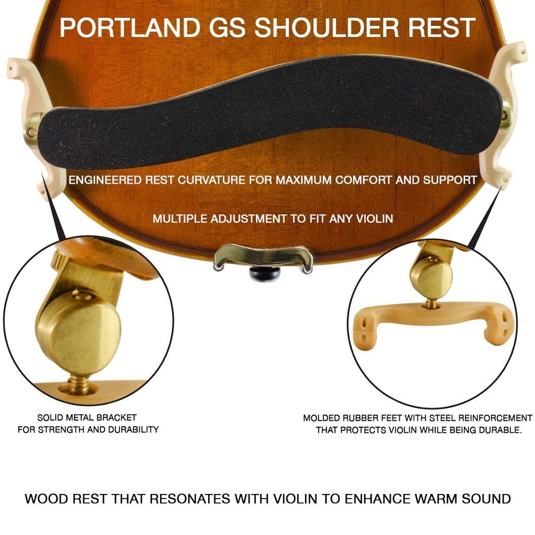 Portland Gold Violin Shoulder Rest in action