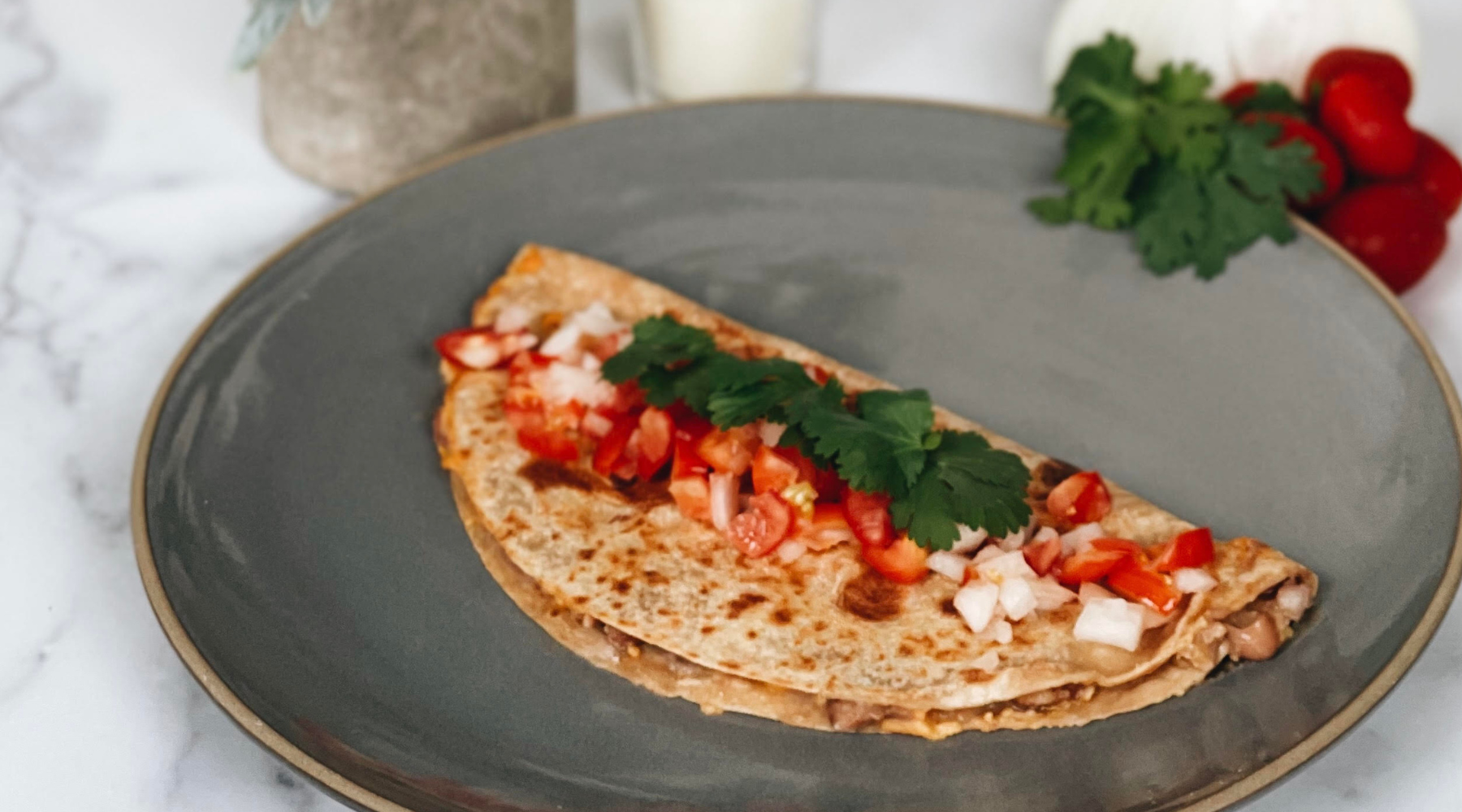 BLACK BEAN AND POTATO QUESADILLAS
