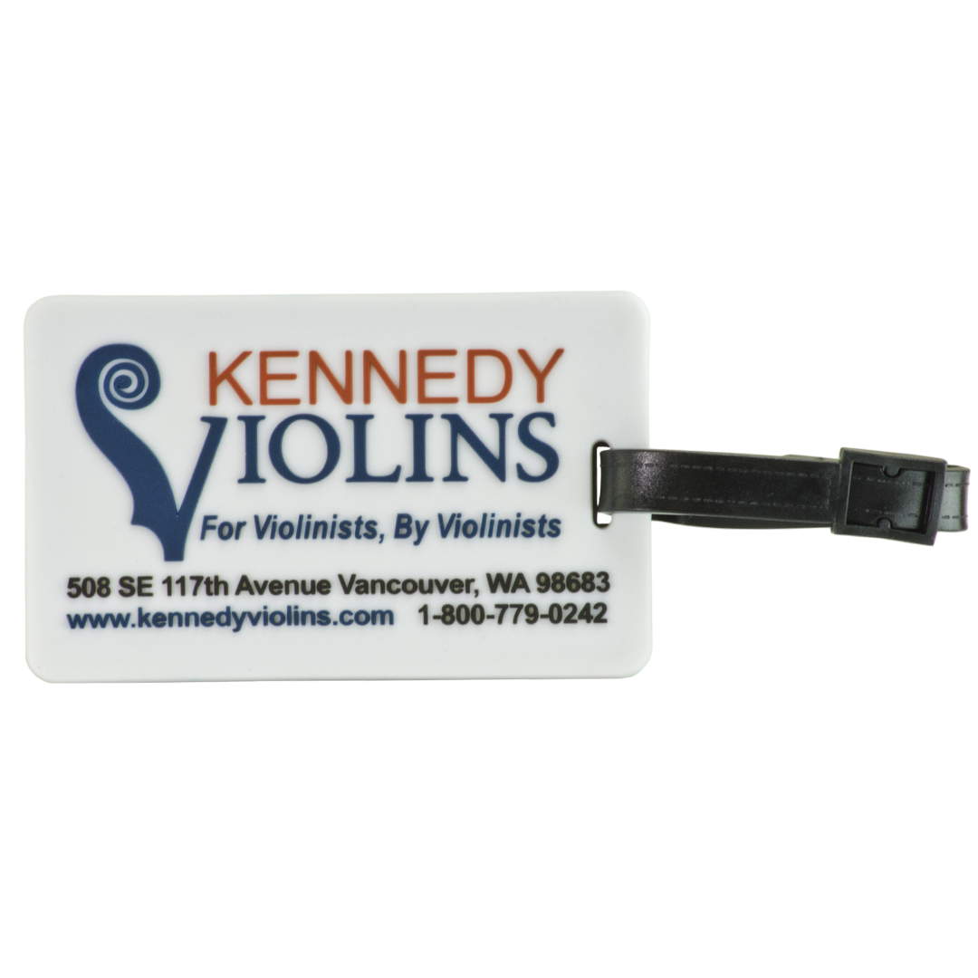 Kennedy Violins Instrument Luggage Tag in action