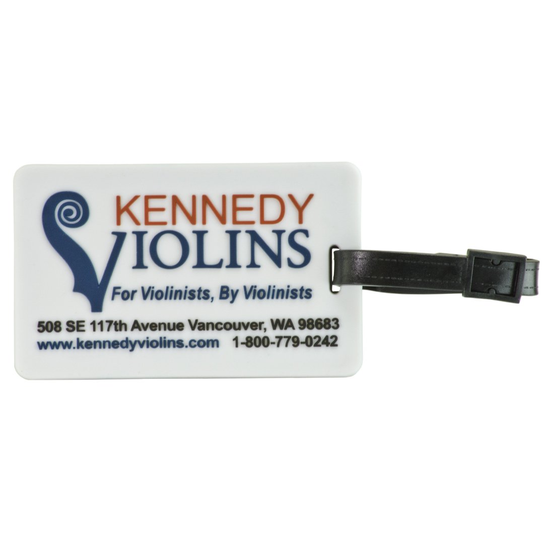 Kennedy Violins Instrument Luggage Tag in action