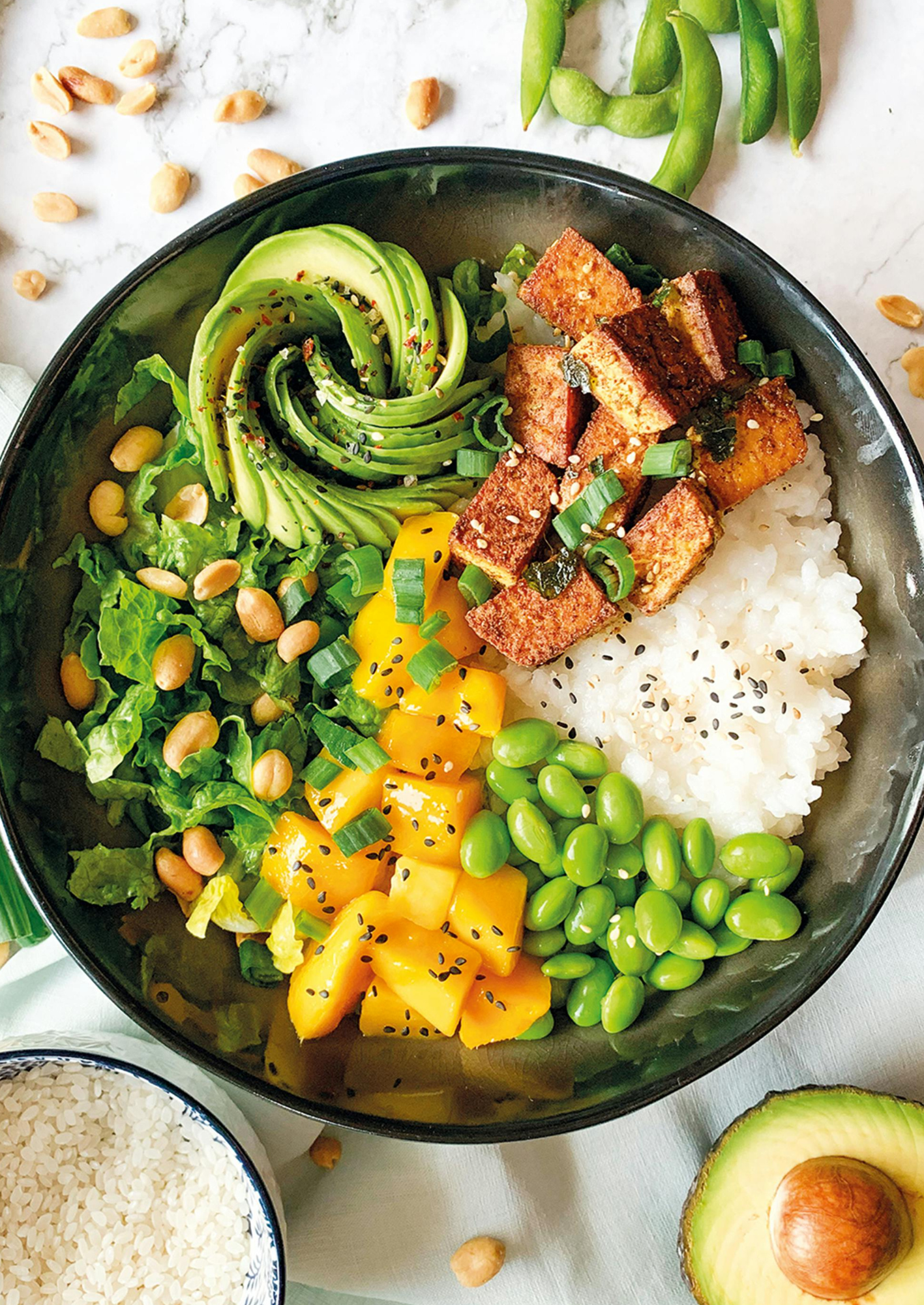 1. mango + Tofu rice bowl