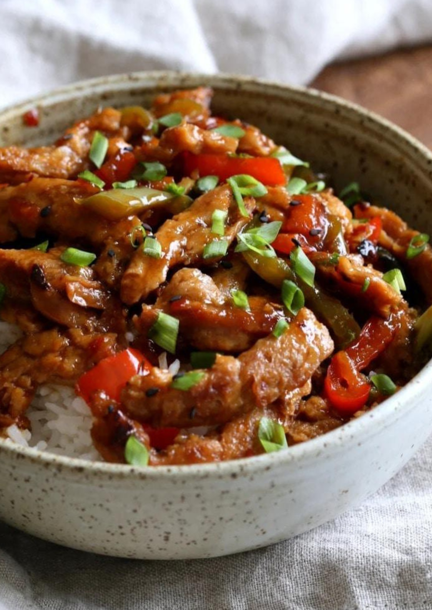 3. Soy Curl Teriyaki Rice Bowl