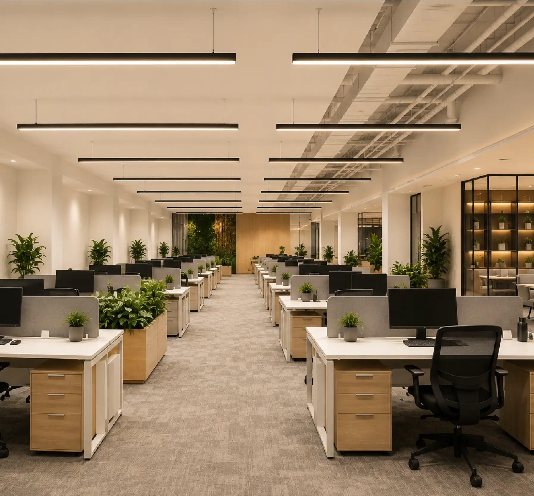 Reducing Eye Strain in Office Environments with Linear Lighting and Anti-Glare Fixtures