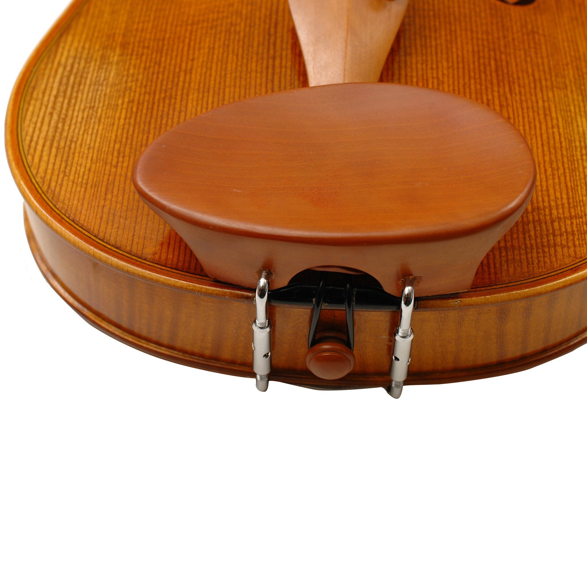 Boxwood Flesch Violin Chinrest in action