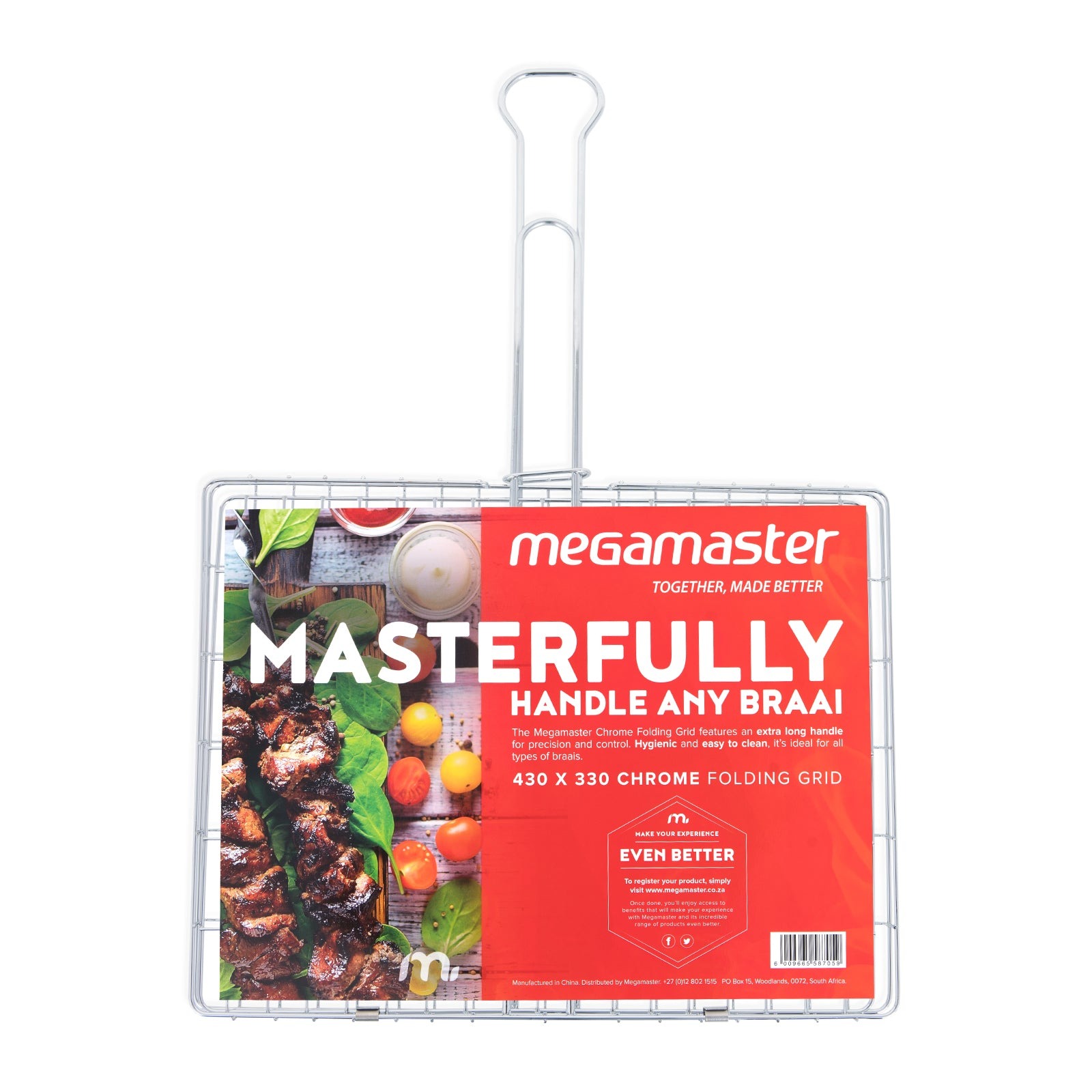 Megamaster 430 x 330 Chrome Folding Grid - Image 1