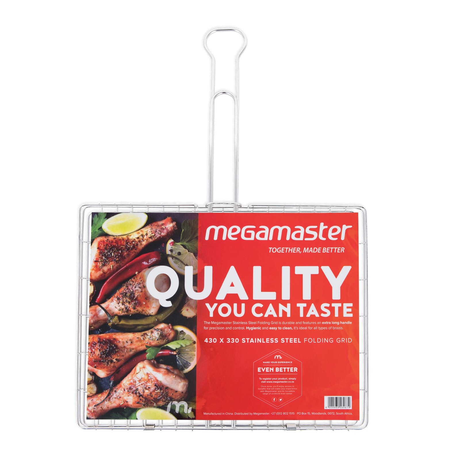 Megamaster 430 x 330 Stainless Steel Folding Grid - Image 3