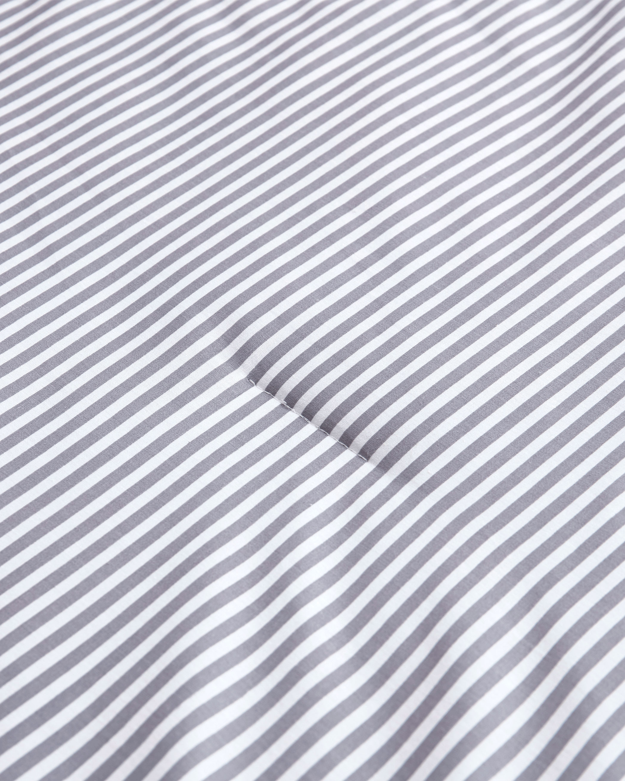 Gray Striped Cotton Comforter Set