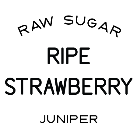 raw sugar, ripe strawberry, juniper