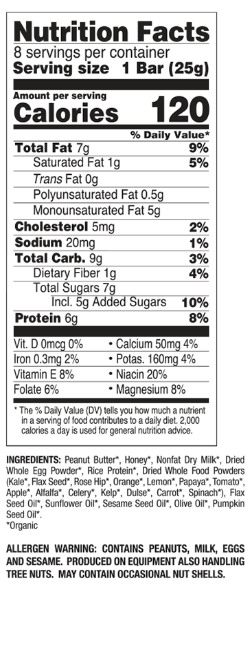 Peanut Butter Snack Size nutritional information