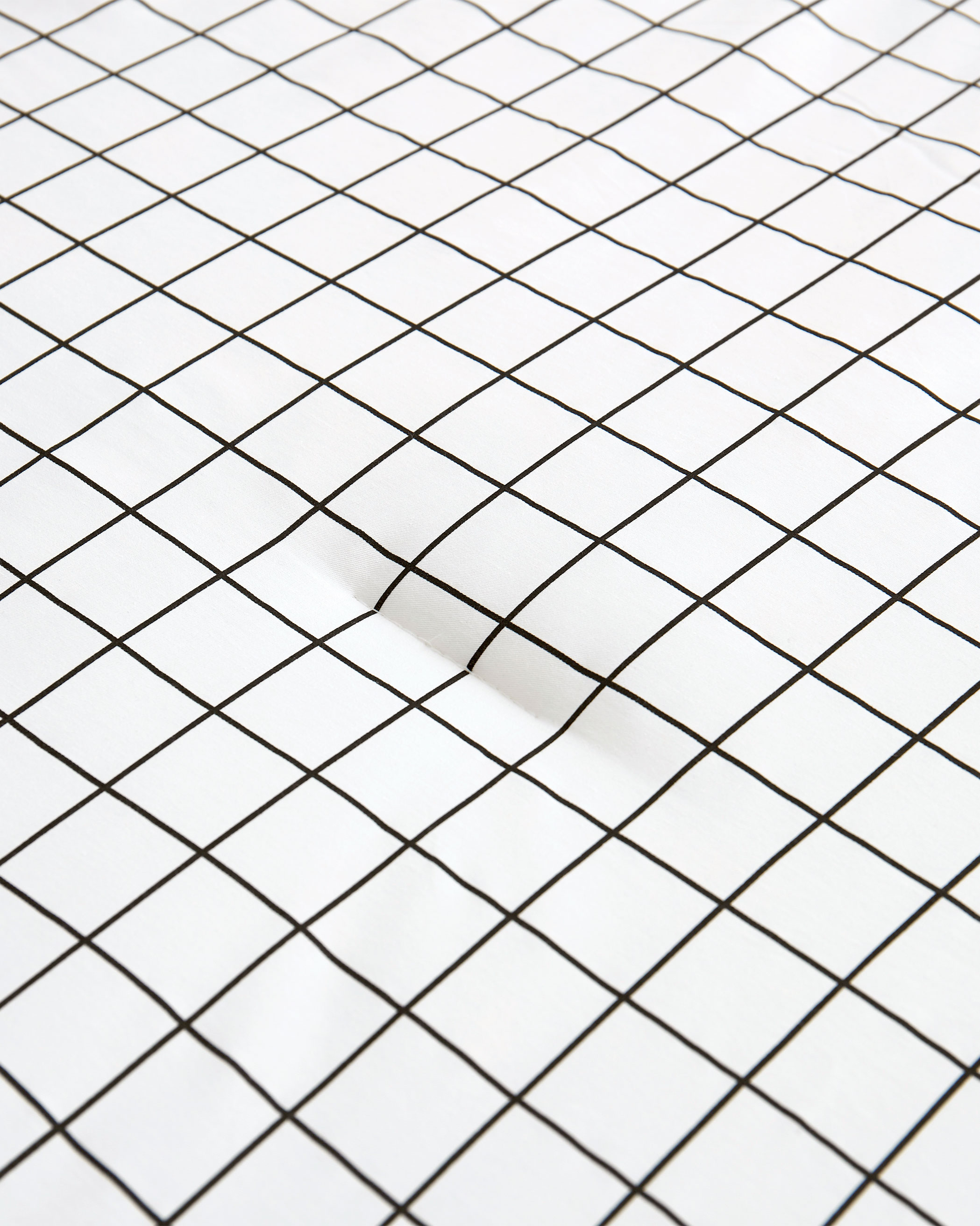 White Grid Cotton Comforter Set