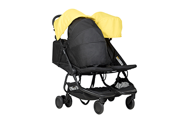 asientos de tela que se reclinan suavemente y por completo para el recién nacido y se inclina hasta la posición vertical para niños pequeños en crecimiento O gemelos