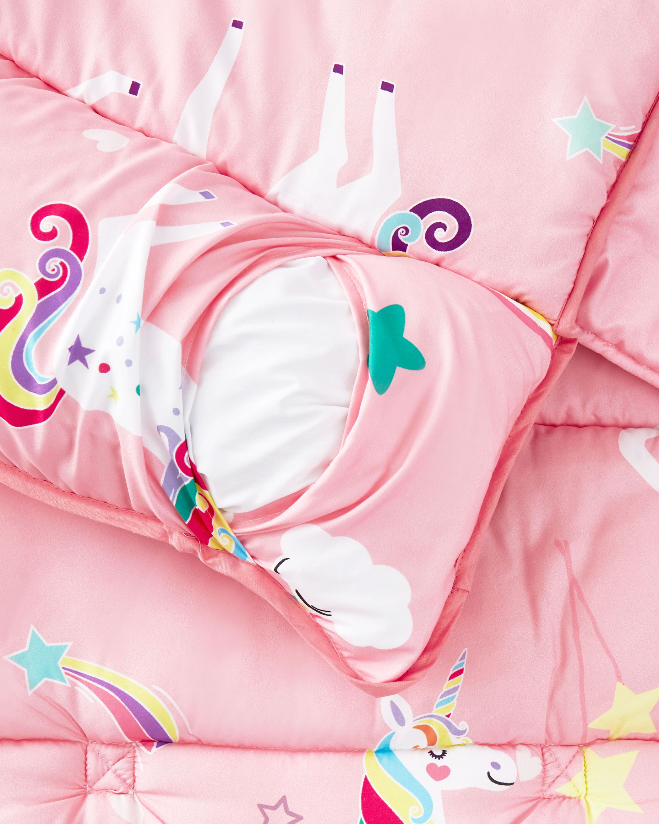 Pink Rainbow Unicorn Microfiber Kids Nap Mat