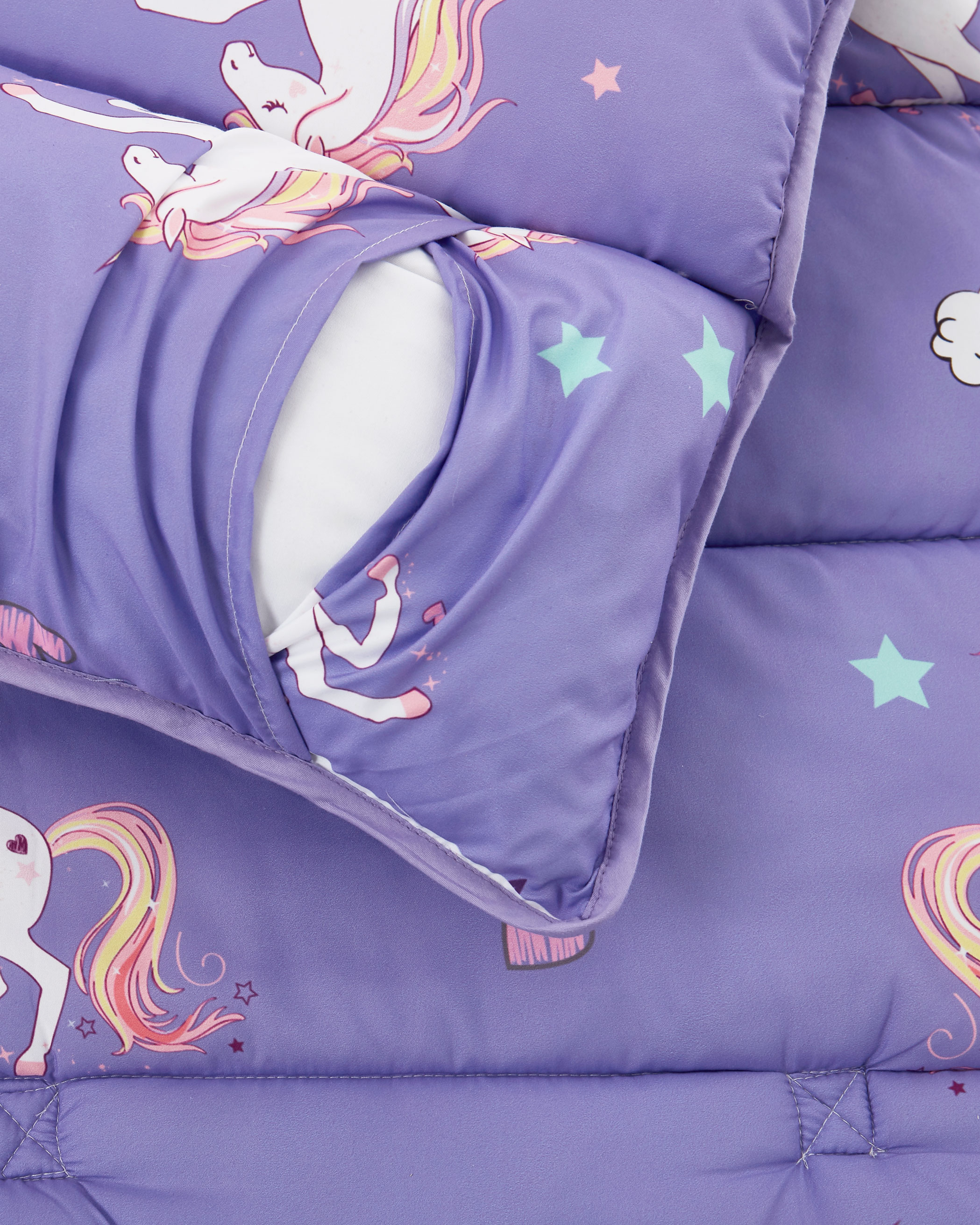 Purple Unicorn Microfiber Kids Nap Mat