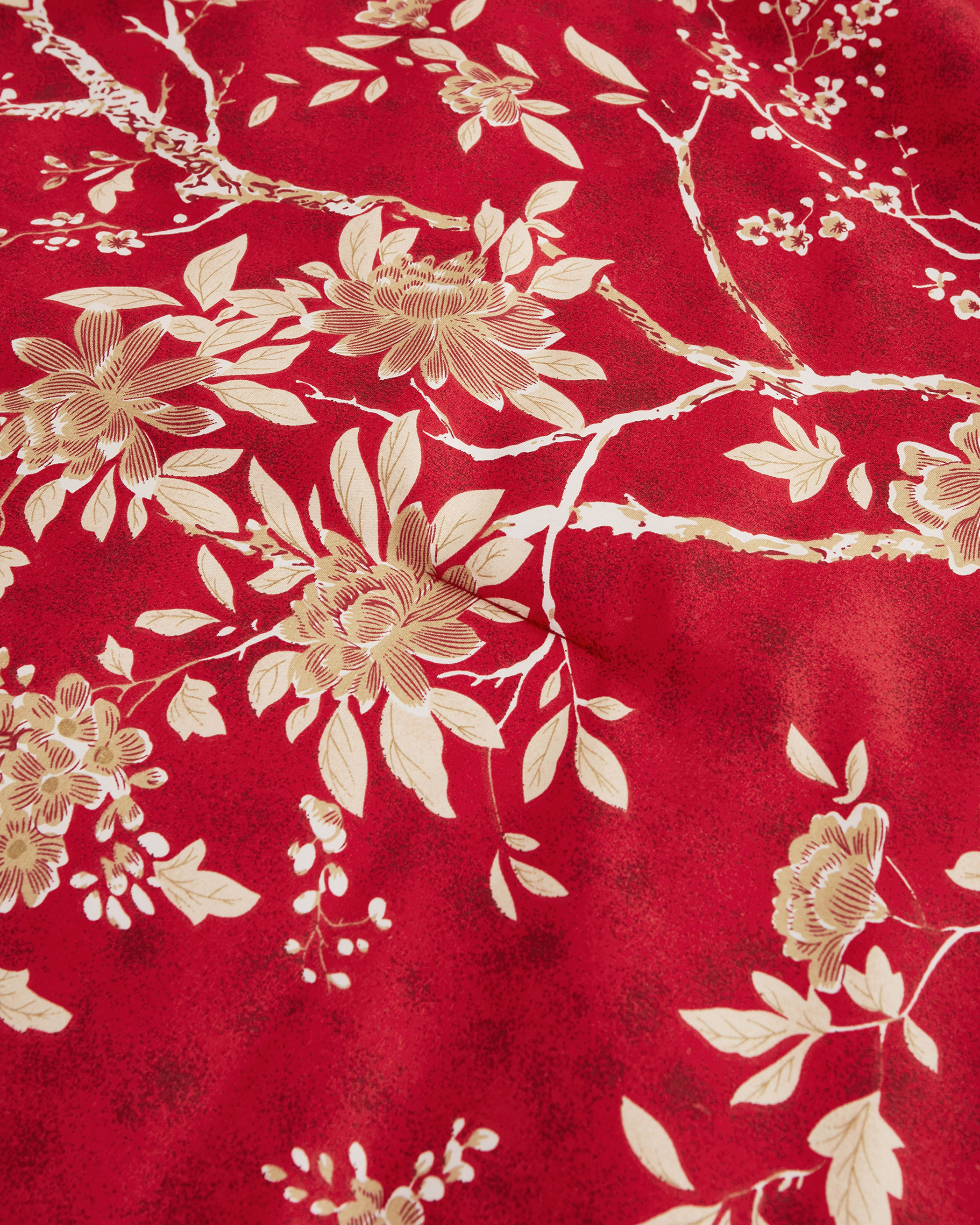 Red Floral Microfiber Comforter Set