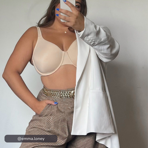 The Minimizer Bra: Toasted Almond - Customer UGC Image