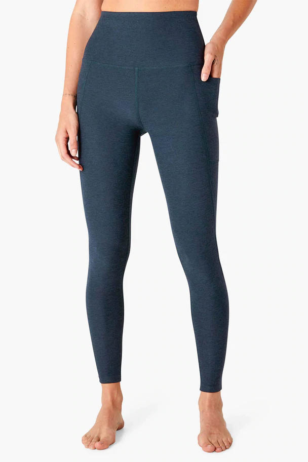 Beyond Yoga Spacedye Out Of Pocket High Waisted Midi Legging - Nocturnal Navy