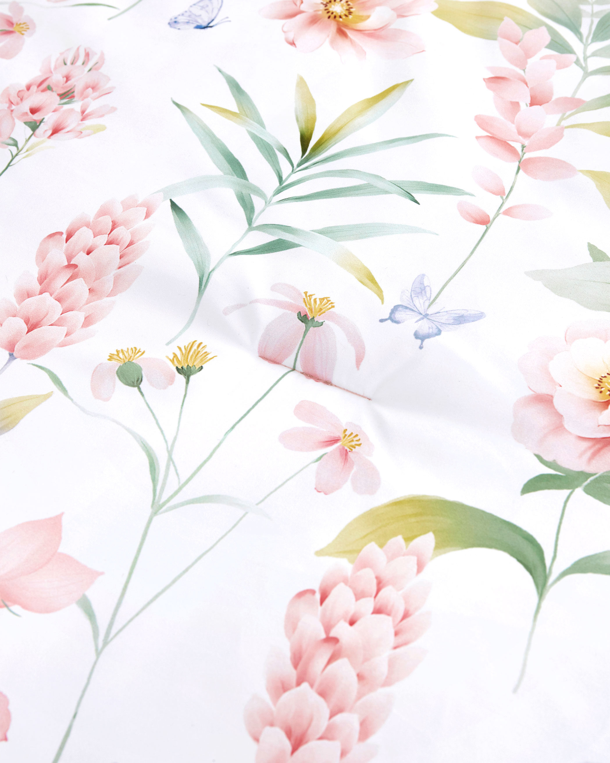 Pink Floral Microfiber Comforter Set