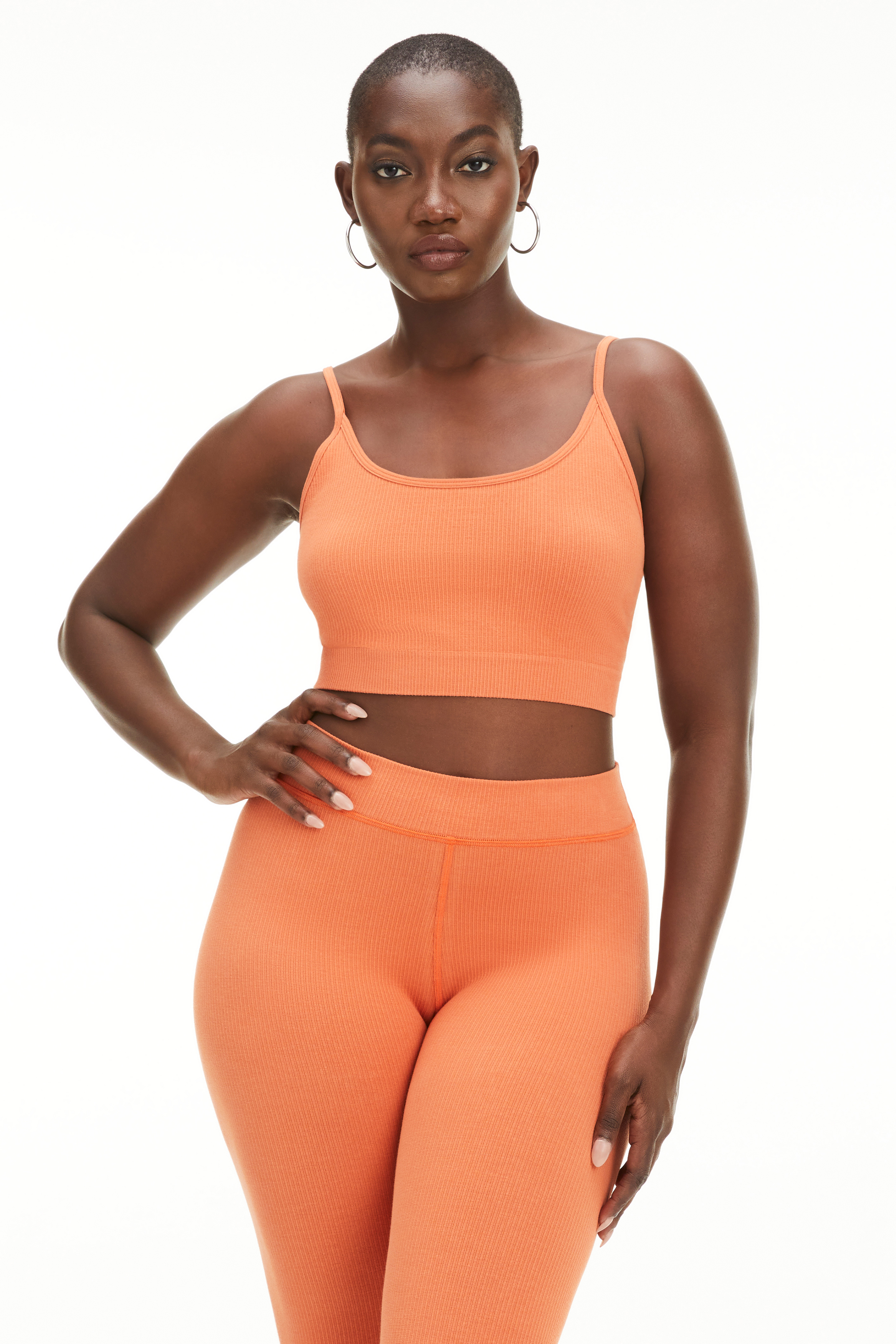 Styled With feature image for product SEAMLESS RIB CROP TOP | CINNAMON001