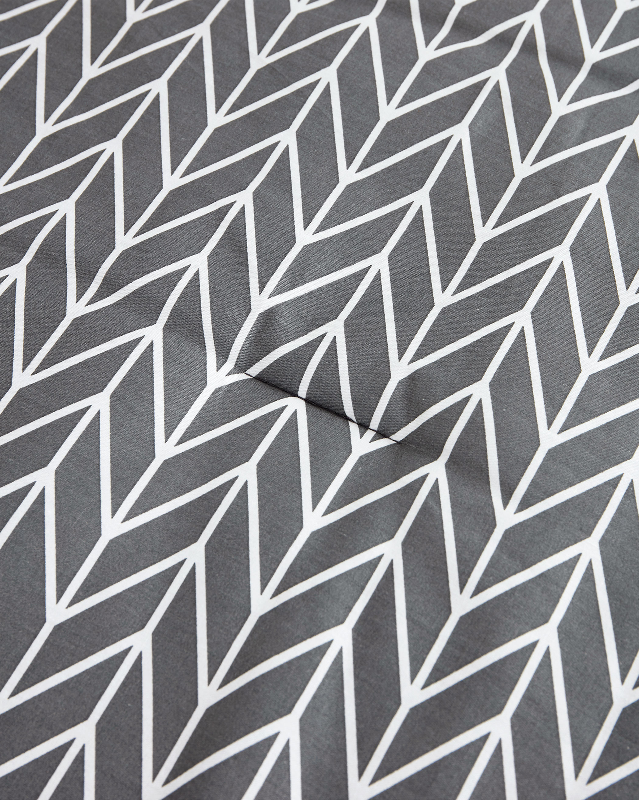 Gray Chevron Cotton Comforter Set