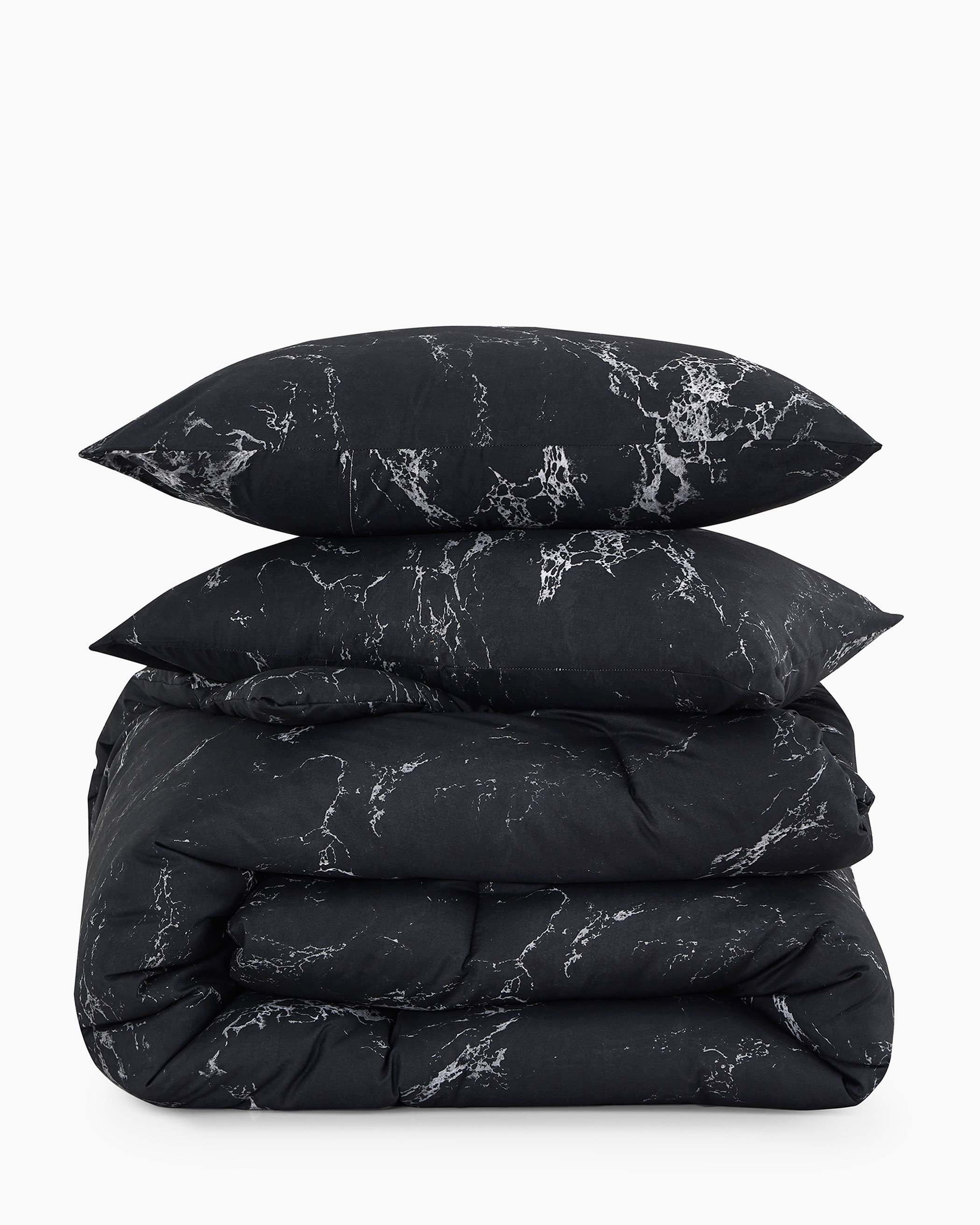 Black Marble Microfiber Comforter Set