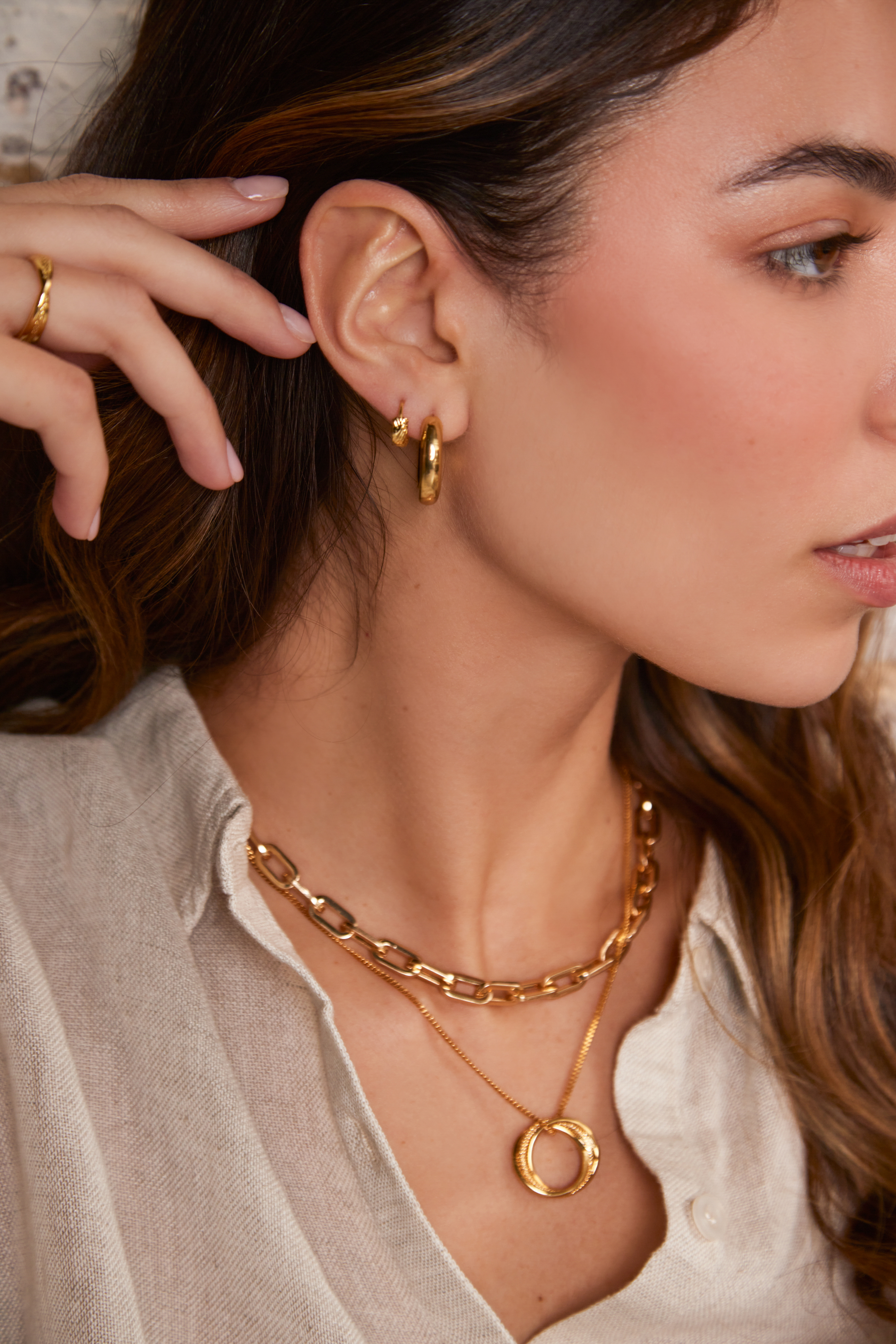 Mid-Size Hoop Earrings