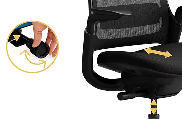 Steelcase Series 1 Bürostuhl verschiebbare Sitztiefe
