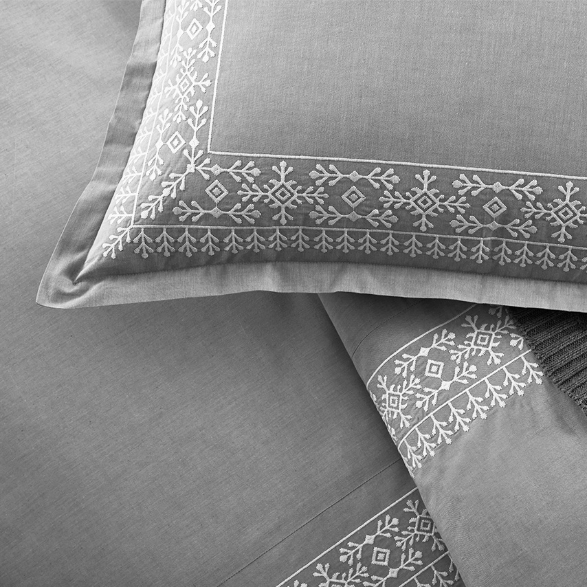 Chambray Embroidered Cottonfield Duvet Set