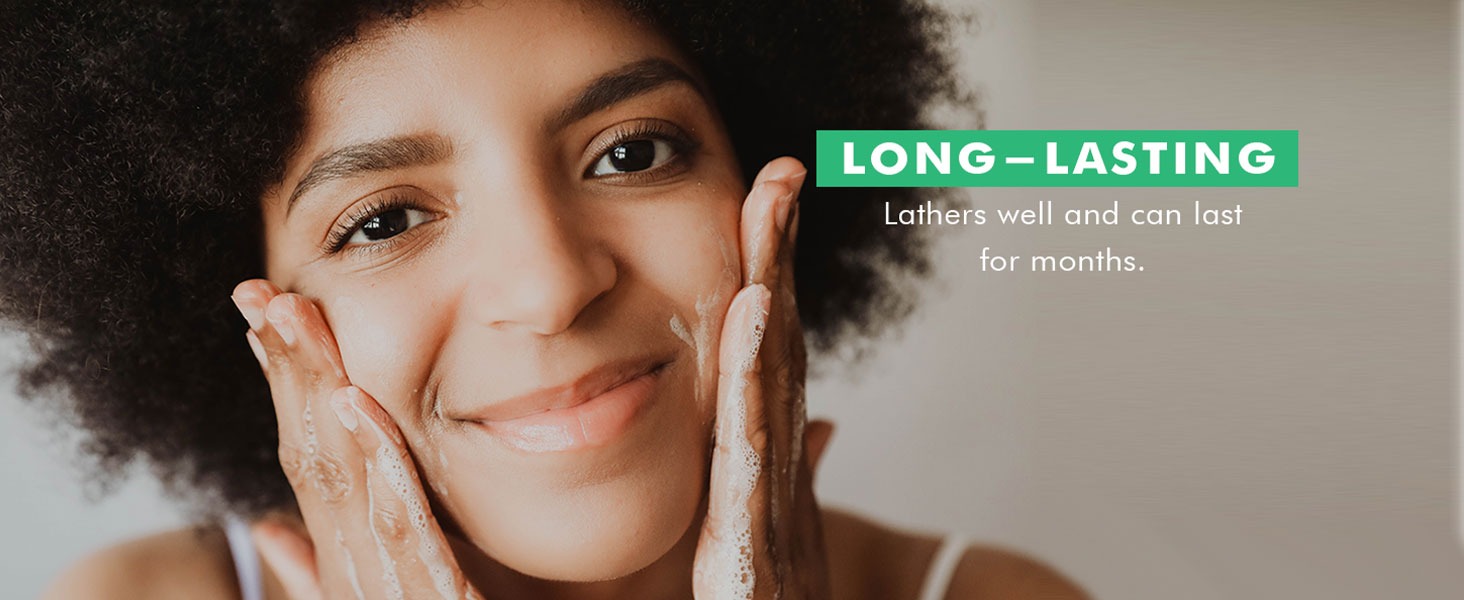 LONG-LASTING
Lathers well and can last
for months.