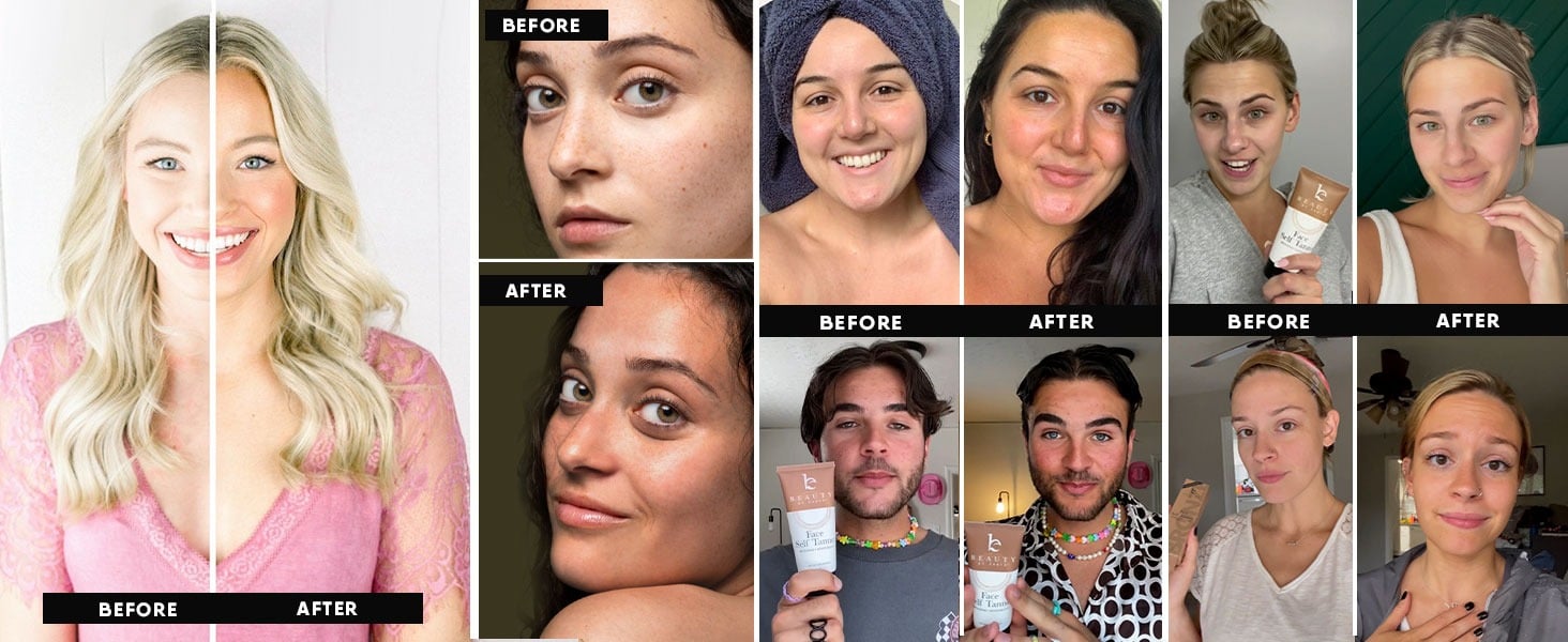 Face Self Tanner - Before and After