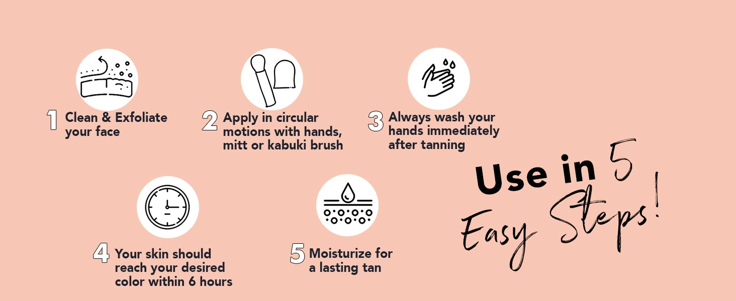 Face Self Tanner - how to use
