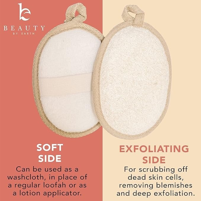 SOFT SIDE
Can be used as a washcloth, in place of a regular loofah or as a lotion applicator.
EXFOLIATING SIDE
For scrubbing off dead skin cells, removing blemishes and deep exfoliation.