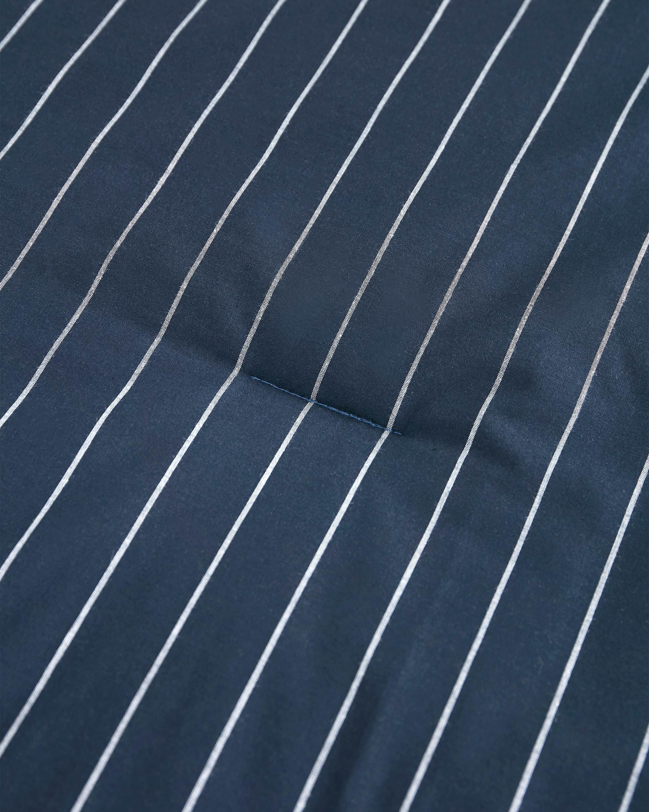 Navy Striped Cotton Comforter Set