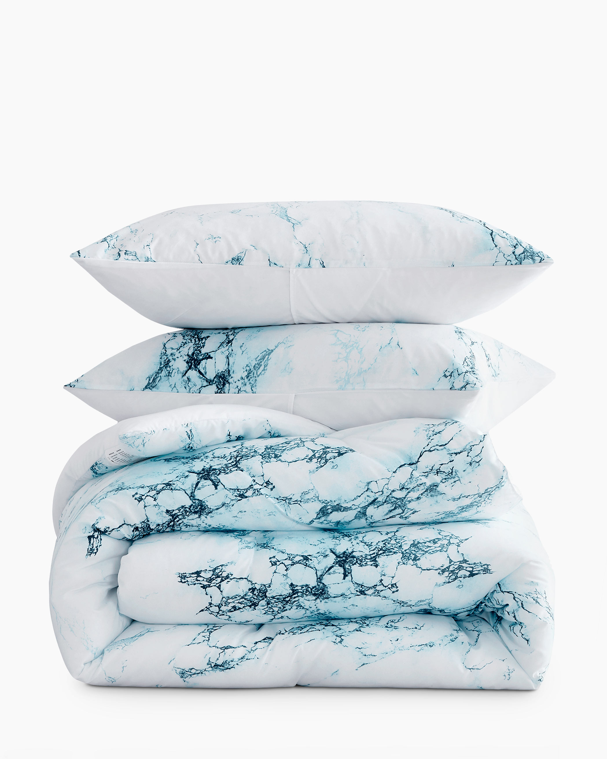 Blue Marble Microfiber Comforter Set
