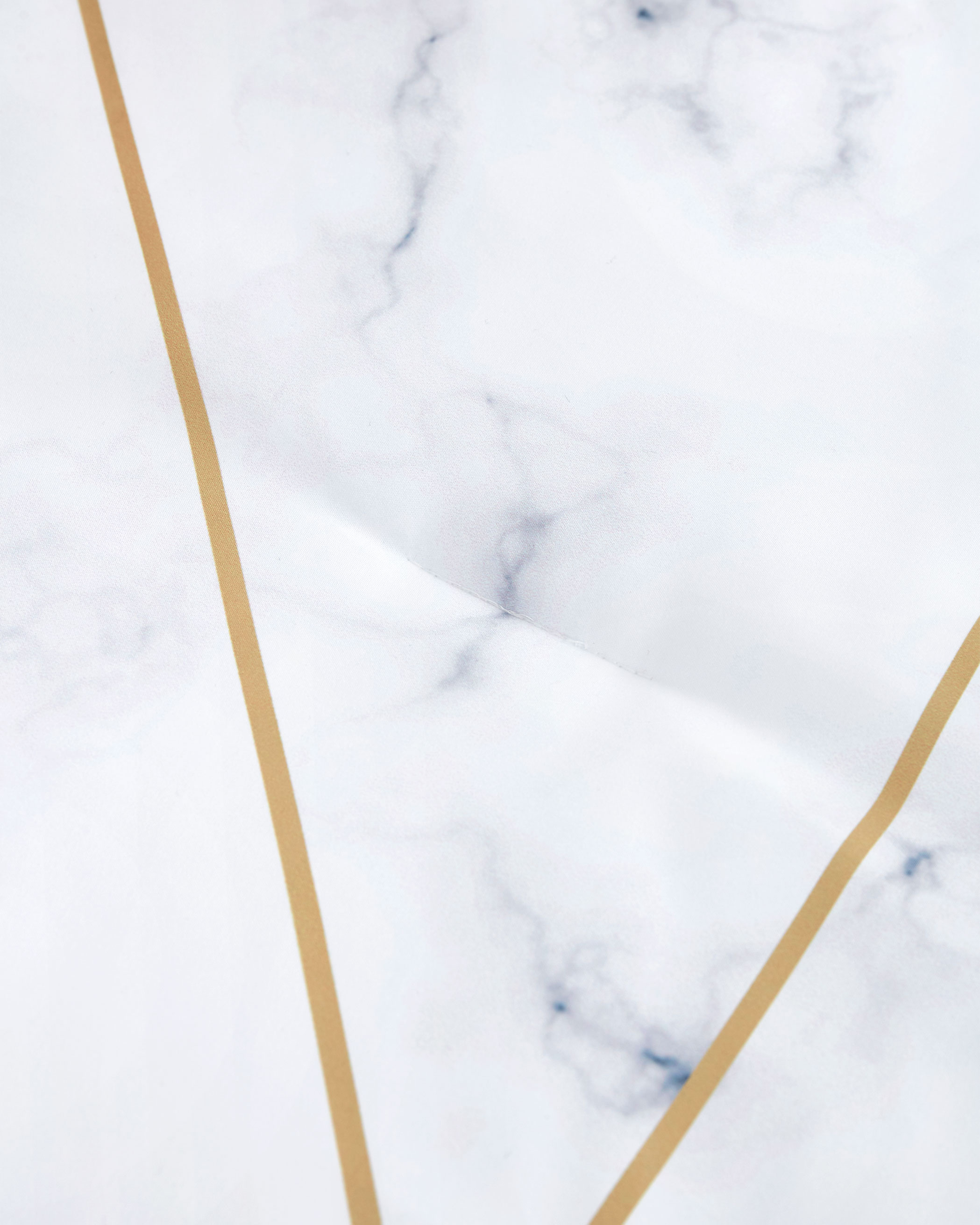 Marble with Gold Geometric Lines Microfiber Comforter Set