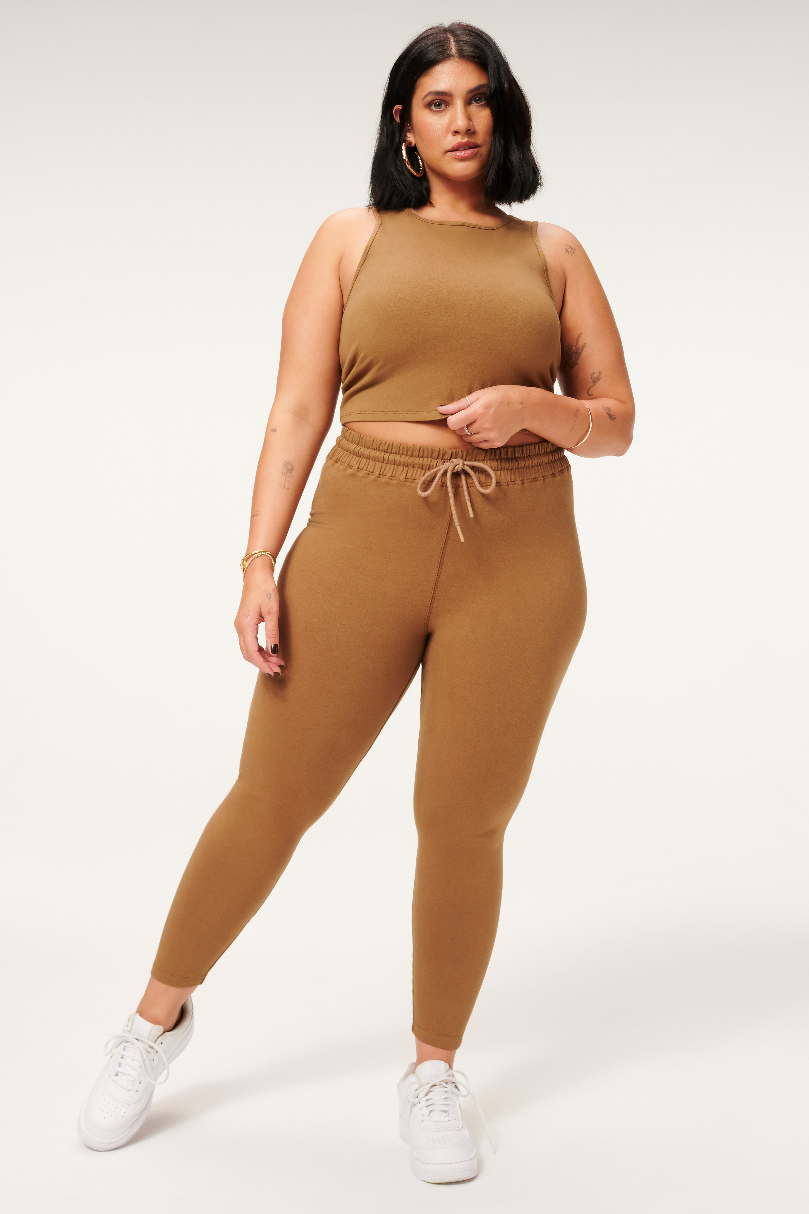Styled With feature image for product ESSENTIAL TIE WAIST LEGGING | SEPIA001