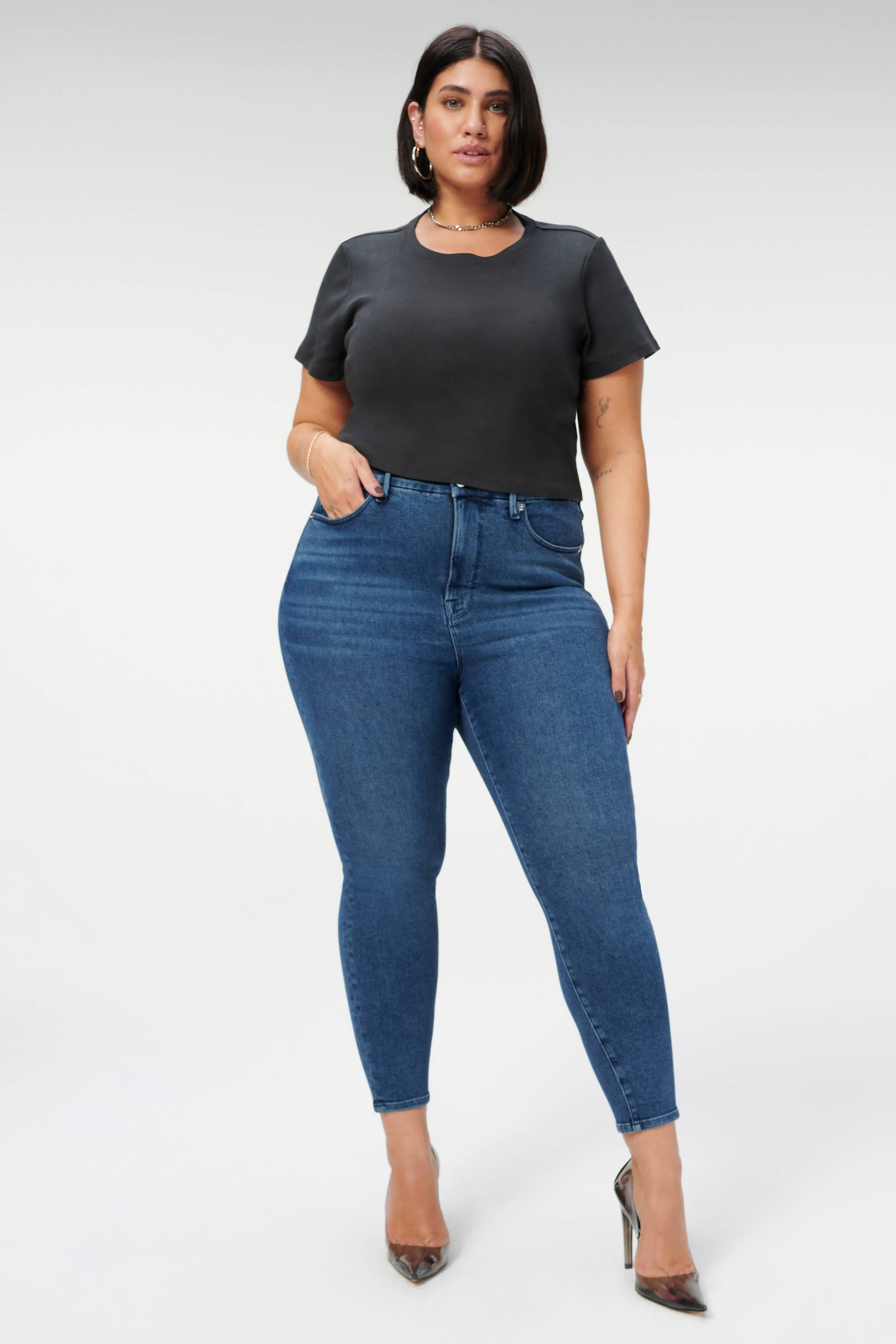 Styled With feature image for product ESSENTIAL CROPPED BABY TEE | BLACK001
