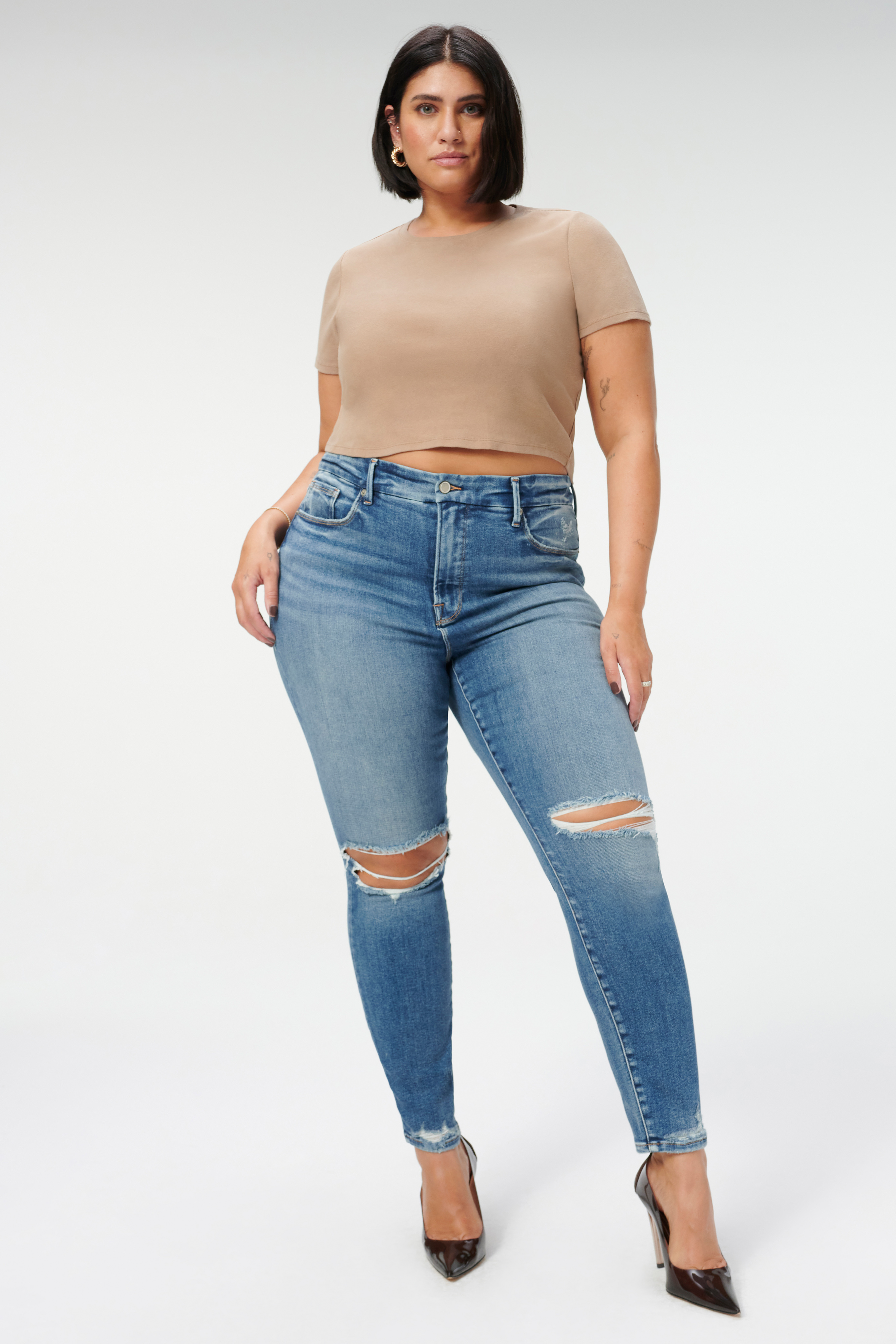 Styled With feature image for product ESSENTIAL CROPPED BABY TEE | PUTTY001