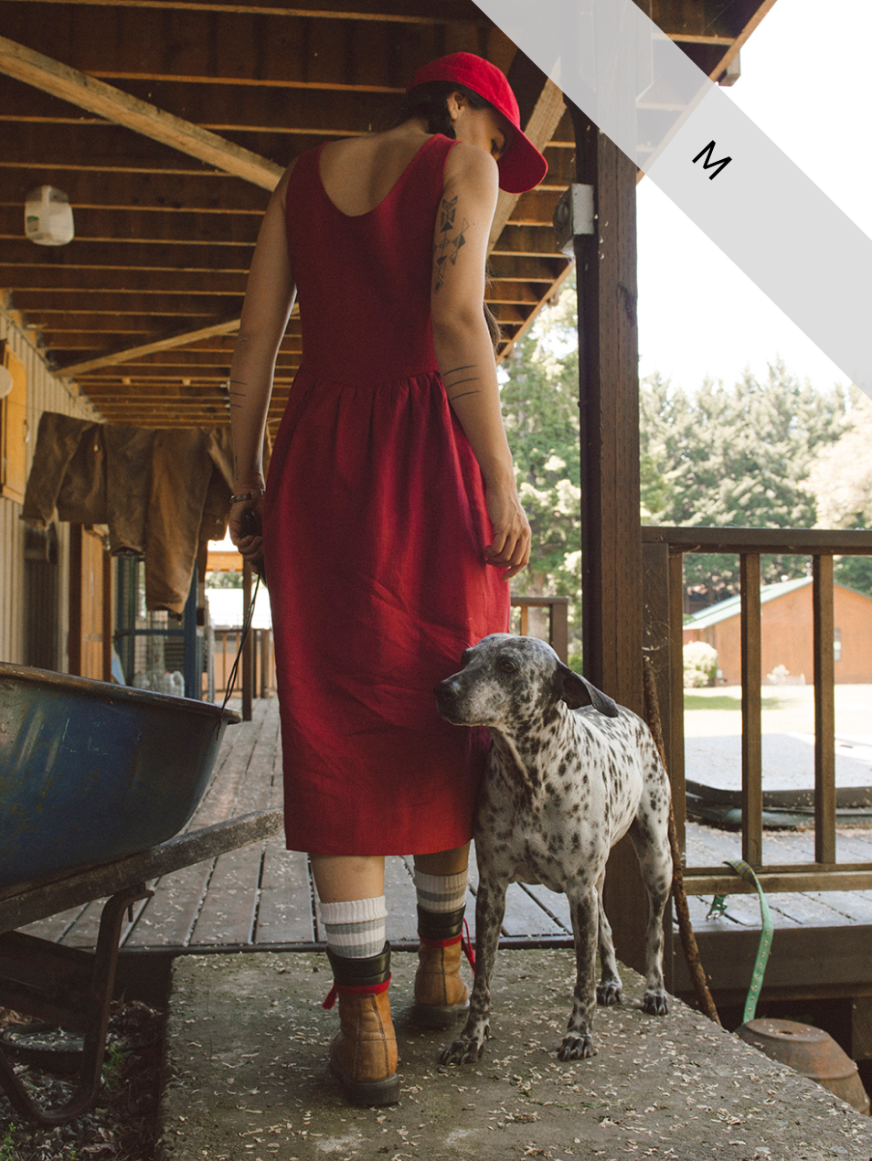 The Easy Dress in Period Red Linen | NAOMI NOMI