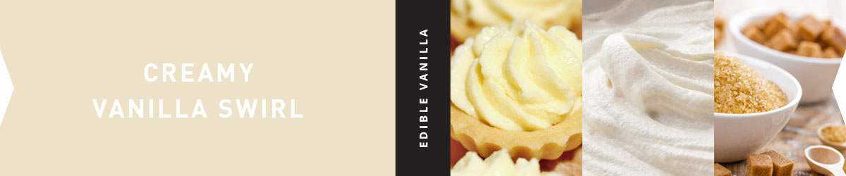 Collage for Creamy Vanilla Swirl 3-wick 10oz Jar Candle