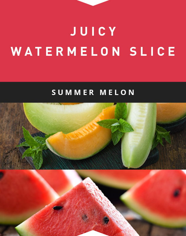Collage for Juicy Watermelon Slice 3-wick 10oz Jar Candle